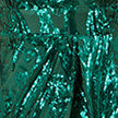 Yumi Green Sequin Midi Wrap Dress With Split Hemline And Long Sleeves