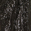 Yumi Black Sequin Midi Wrap Dress With Split Hemline And Long Sleeves