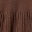 Yumi Brown Knitted Pleated Mini Skirt