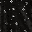Yumi Black Sparkle Bow Print Velvet Top