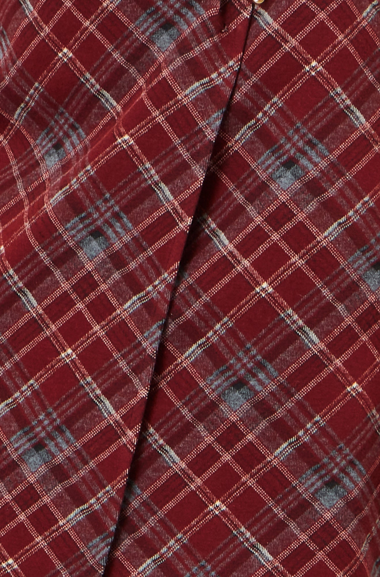 Yumi Burgundy Check Wrap Mini Skirt