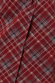 Yumi Burgundy Check Wrap Mini Skirt