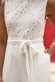 Yumi Ivory Lace Sleeveless Jumpsuit
