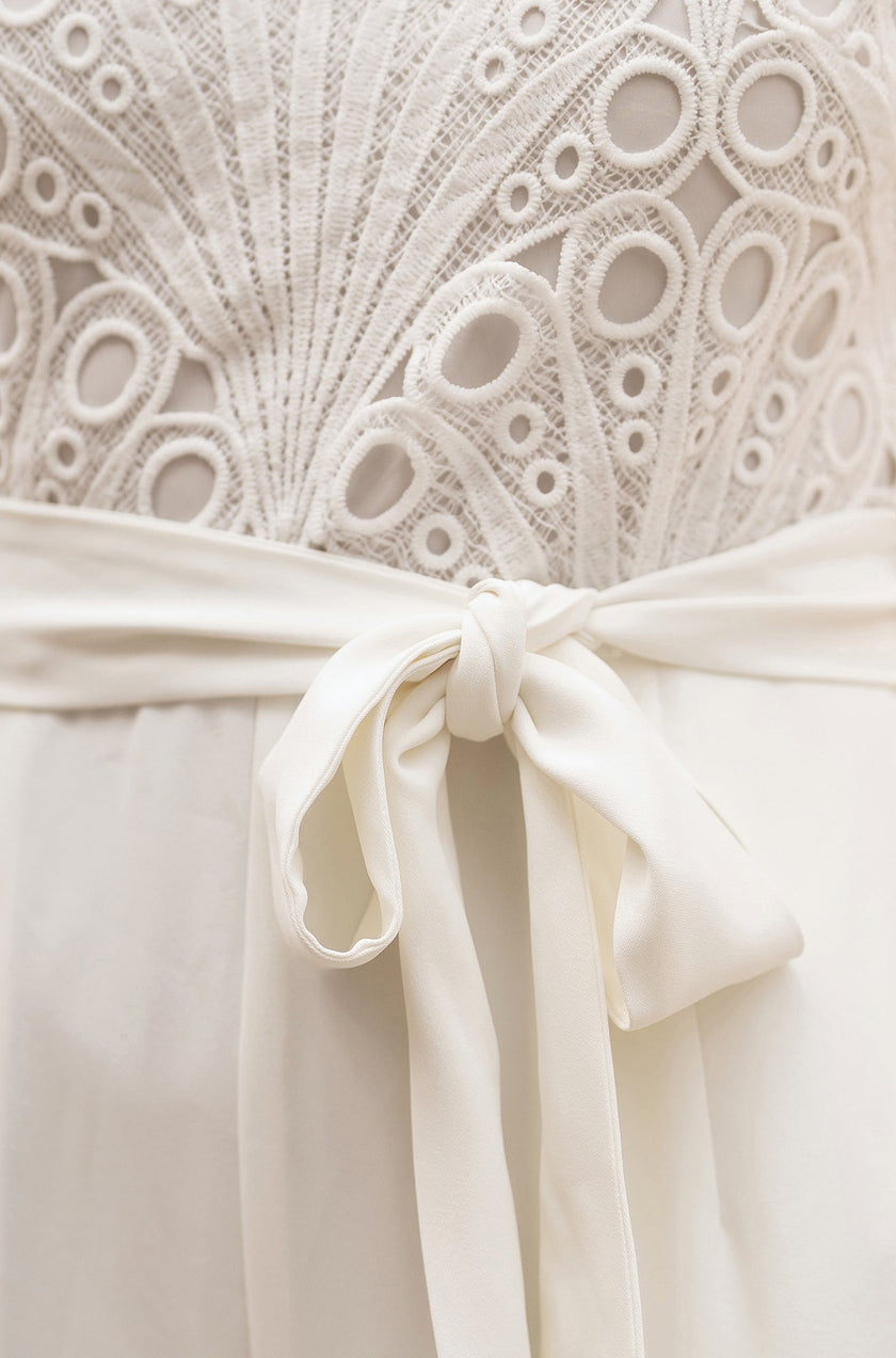 Yumi Ivory Lace Sleeveless Jumpsuit