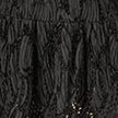 Yumi Black Mesh Applique Sequin Midi Skirt