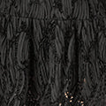 Yumi Black Mesh Applique Sequin Midi Skirt