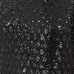 Yumi Black Sequin Tunic Dress with Chevron Pattern & Keyhole Neckline