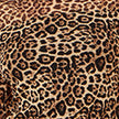Yumi Brown Leopard Print Mesh Stretch Fitted Top