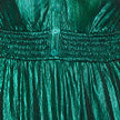 Yumi Green Metallic Ruched Midi Dress