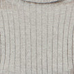 Yumi Grey Ribbed Knit Roll Neck Jumper