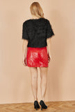Yumi Red Sequin Mini Skirt