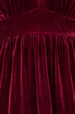 Yumi Burgundy Velvet Long Sleeve Skater Dress