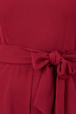 Yumi Burgundy Cross Over Halter Neck Jumpsuit