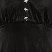 Yumi Black Velvet Skater Dress With Dimante Bow Detail