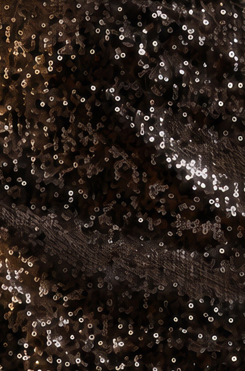 Yumi Black Sequin Mini Skirt