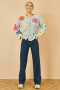 Yumi Blue Dark Wash Stretch Wide Leg Jeans
