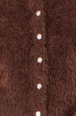 Cardigan corto in maglia effetto ciglia Yumi Brown