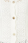 Yumi White Crochet Short Sleeve Cardigan