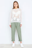 Yumi White Flower Crochet Jumper