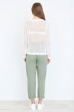 Yumi White Flower Crochet Jumper