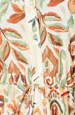Yumi Ivory Viscose Relaxed Boho Print Maxi Shirt Dress