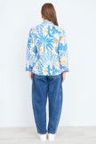 Yumi Blue Jungle Reversible Cotton Quilted Jacket