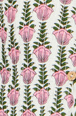Yumi White Botanical Print Reversible Cotton Quilted Jacket