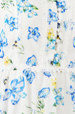 Yumi White Butterfly Print Lace Trim Maxi Dress