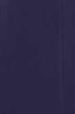 Yumi Navy Fitted Midi Dress With Flute Sleeves