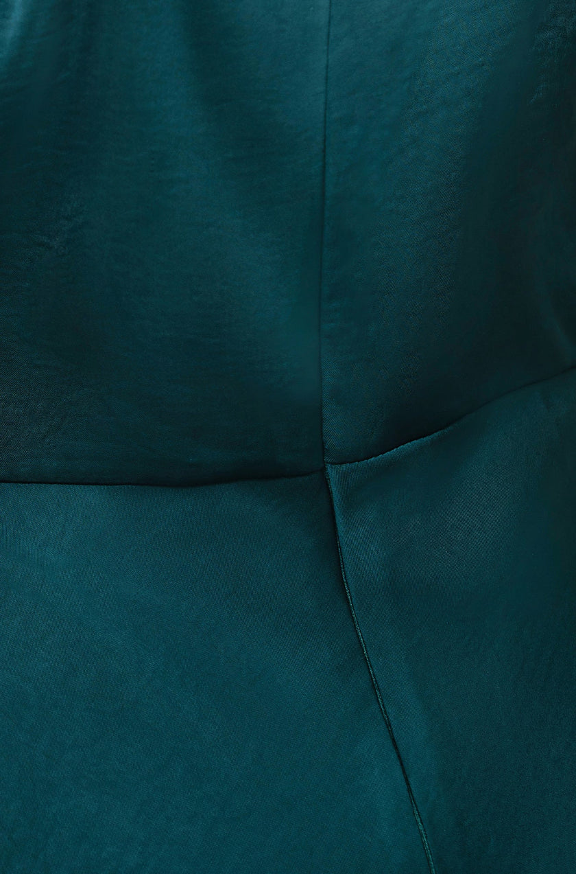 Yumi Green Satin Halter Neck Midi Dress