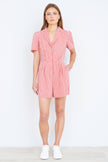 Yumi Red Stripe Retro Playsuit