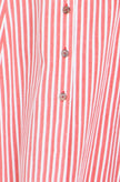 Yumi Red Stripe Midi Sleeveless Shirt Dress