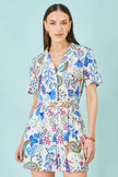 Yumi Multicolour Paisley Retro Print Playsuit