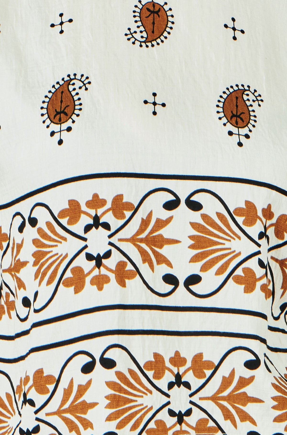 Yumi Ivory Viscose Paisley Top