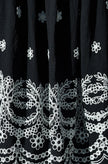 Yumi Black Embroidered Midi Skirt