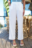 Yumi White Wide Leg Trousers