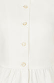 Yumi White Peplum Fitted Jacket