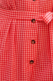 Yumi Red Gingham Button Through Jumpsuit
