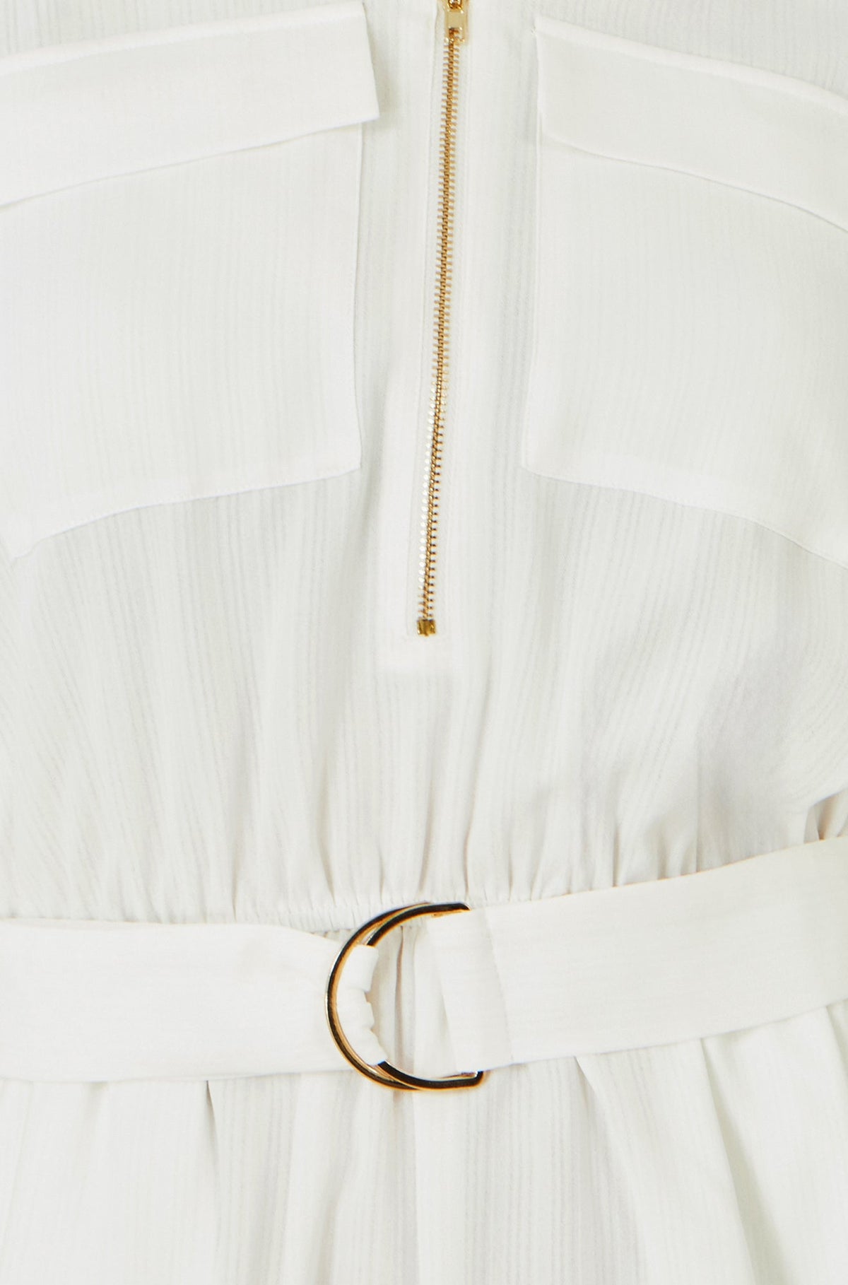 Yumi White Utility Style Playsuit