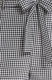 Yumi Black Cotton Gingham Tie Belt Shorts