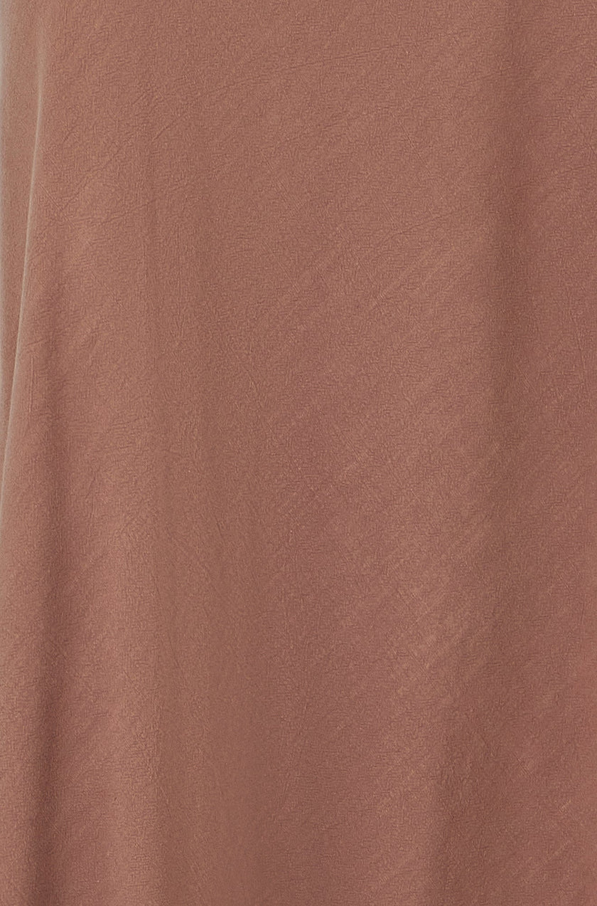 Yumi Brown Viscose Maxi Skirt