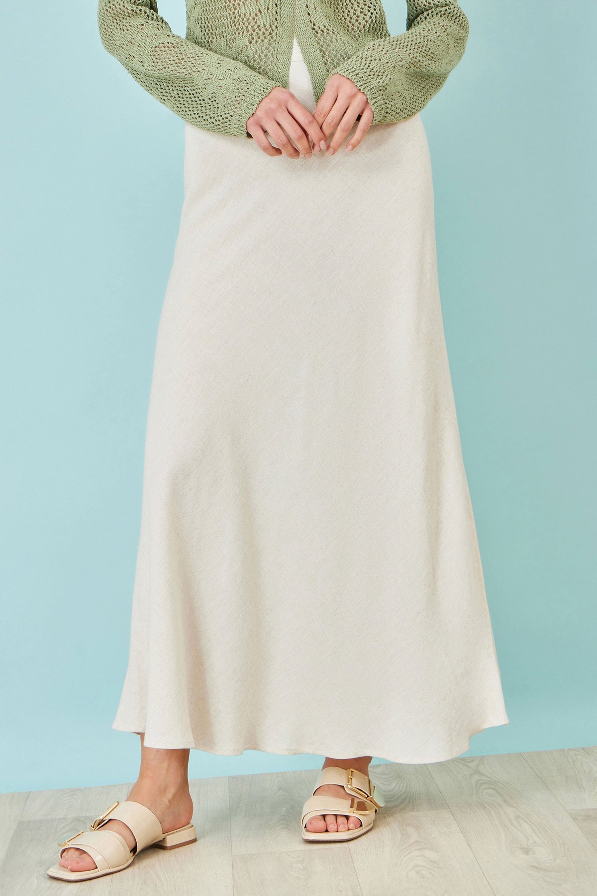 Yumi Natural Viscose Maxi Skirt