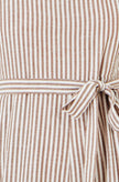 Yumi Brown Stripe Strappy Jumpsuit