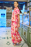 Yumi Pink Abstract Floral Shirt