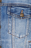 Yumi Blue Stretch Washed Denim Jacket