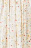Yumi White Botanical Embroidery Fabric Handkerchief Hem Dress