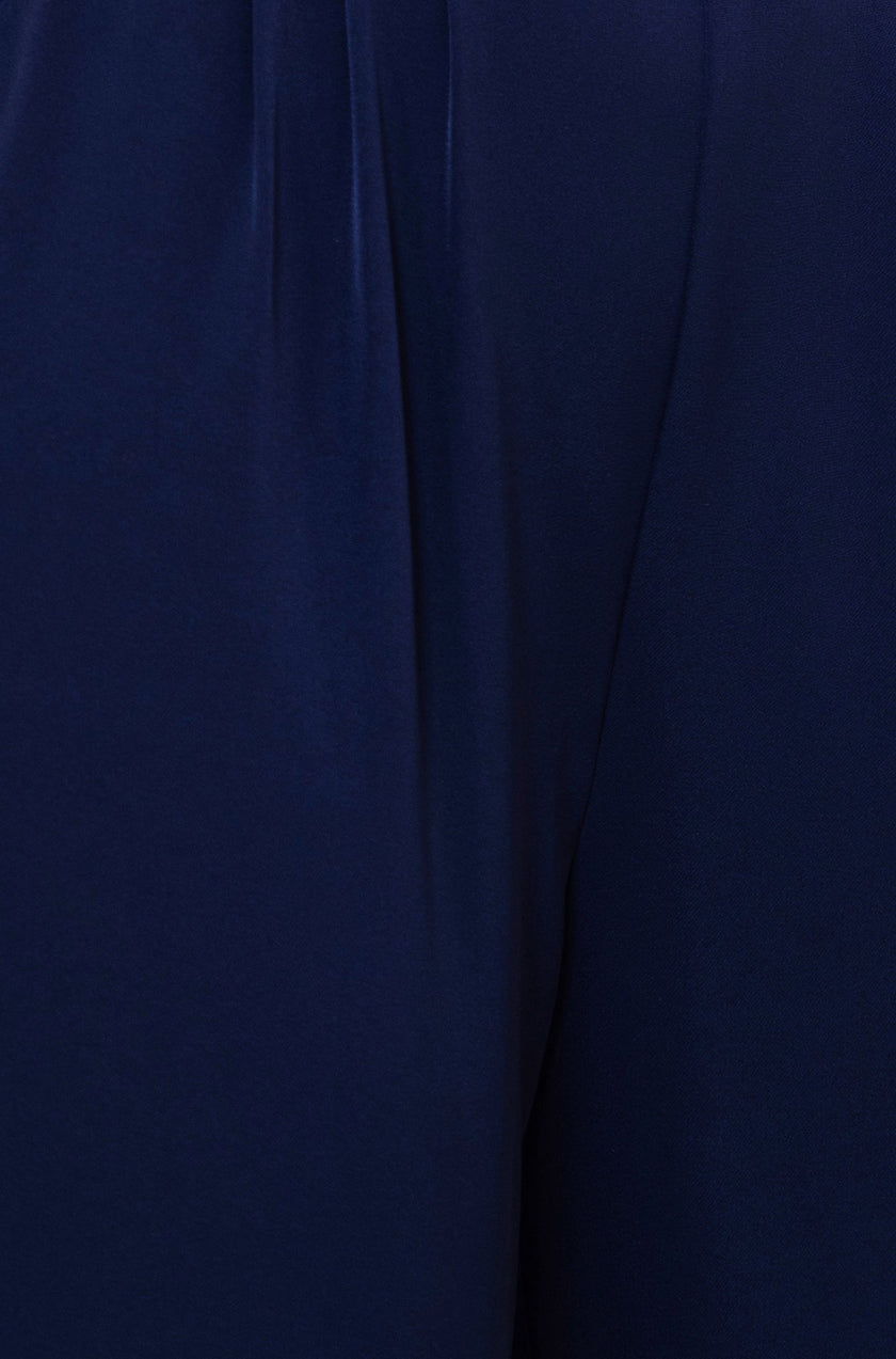 Yumi Navy Buckle Jumpsuit With Twist Knot Detail