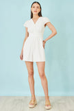 Yumi White Cotton Broderie Anglaise Playsuit
