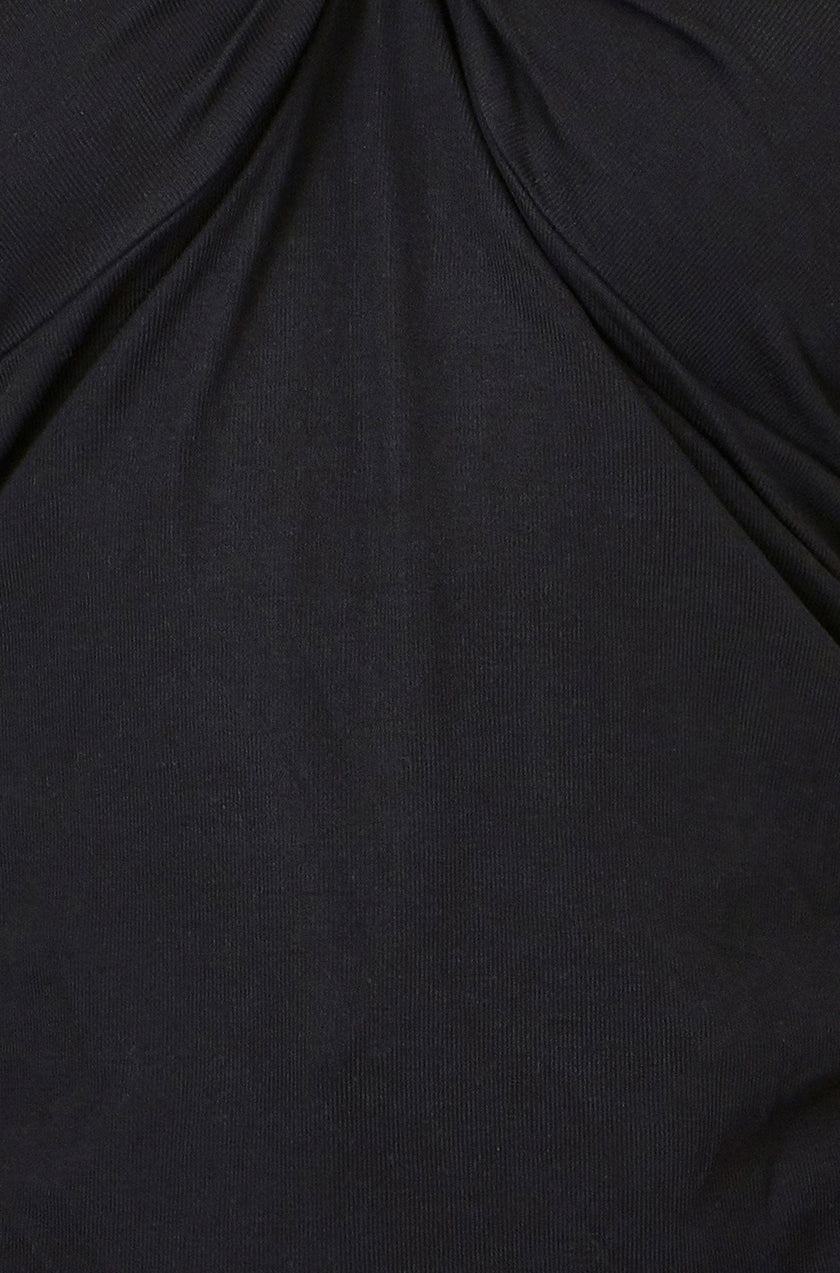 Yumi Black Bardot Long Sleeve Jersey Top