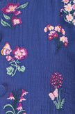 Yumi Blue Floral Embroidery Cotton Jacket